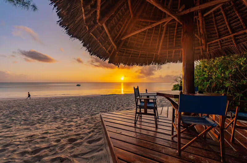 Sunset over the water at Coco Beach, Dar es Salaam